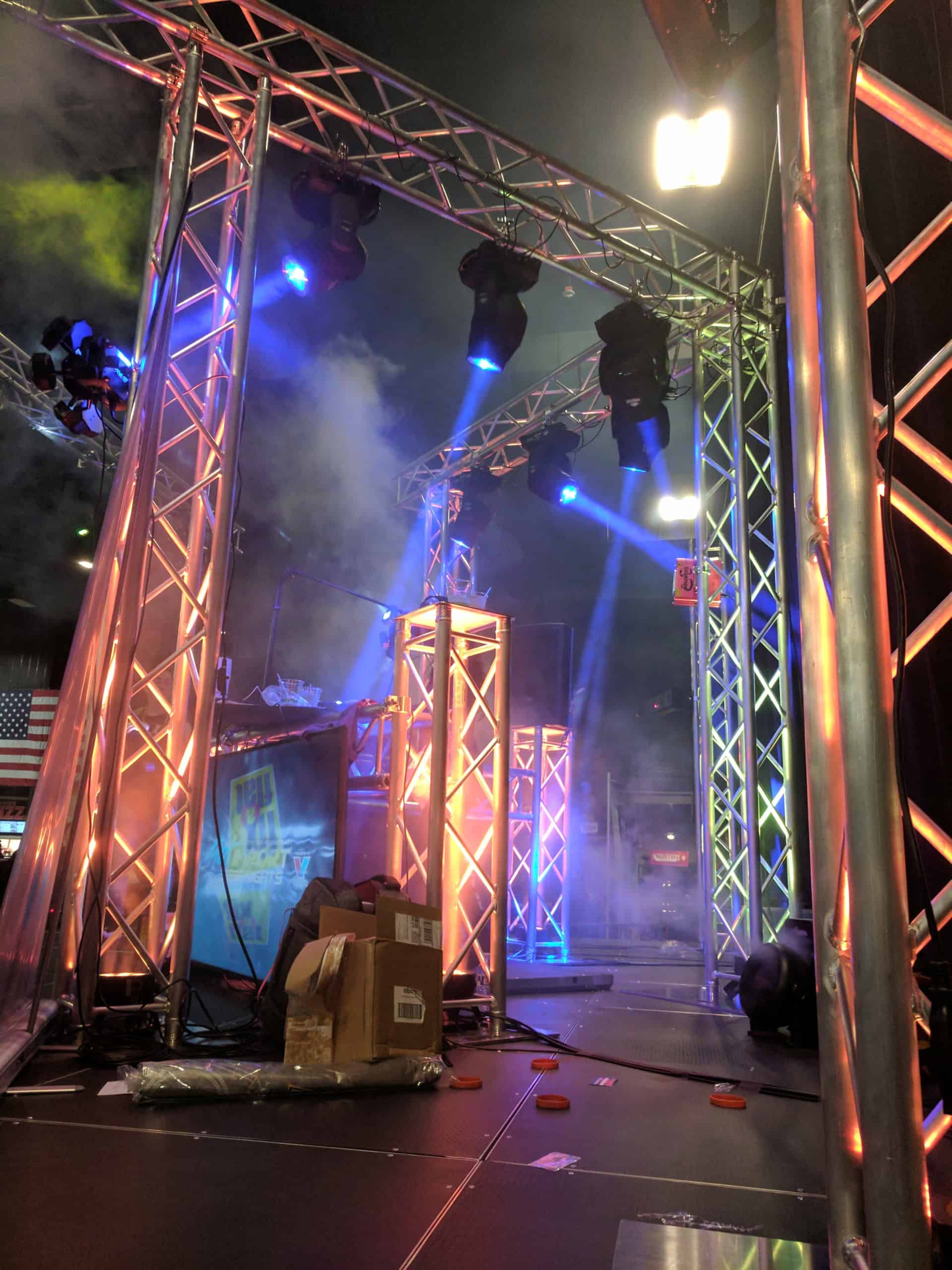 Custom truss setup for stage and lighting at a Centric Events production in Phoenix