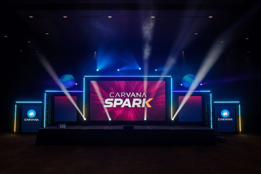 Audio visual conference production at Talking Stick Resort and Casino in Scottsdale, Arizona for Carvana Spark