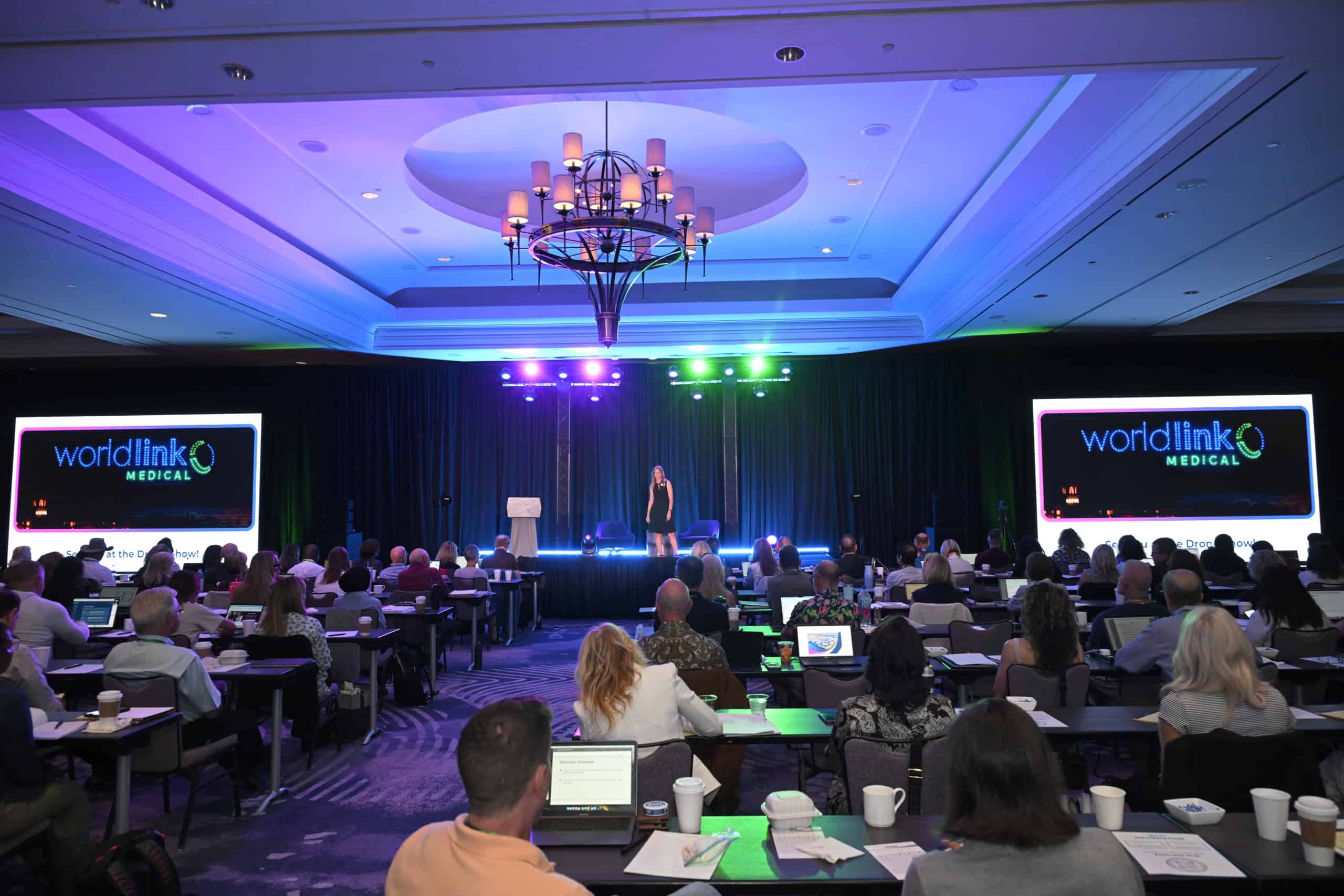 AV integrated stage with LED walls